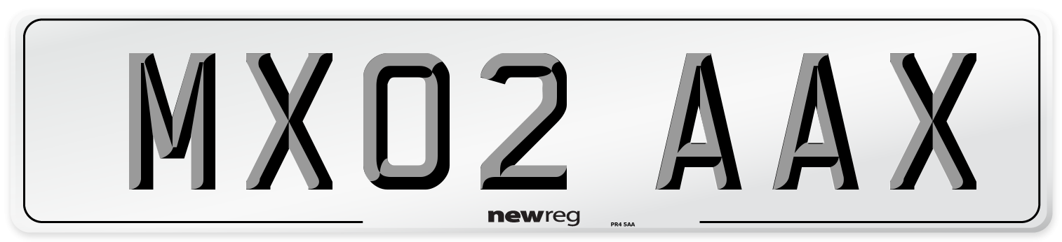 MX02 AAX Number Plate from New Reg